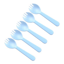 Nonstick Tasteless Plastic Sporks Spoons Set of 100 for Ice Salad Fruit Cake Dessert