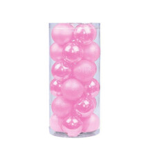 (Pink 6cm) 24 Pieces 6cm Shatterproof Christmas Ball Ornaments Xtmas Tree Wedding