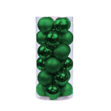 (dark green 6cm) 24 Pieces 6cm Shatterproof Christmas Ball Ornaments Xtmas Tree Wedding