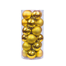 (Gold 6cm) 24 Pieces 6cm Shatterproof Christmas Ball Ornaments Xtmas Tree Wedding
