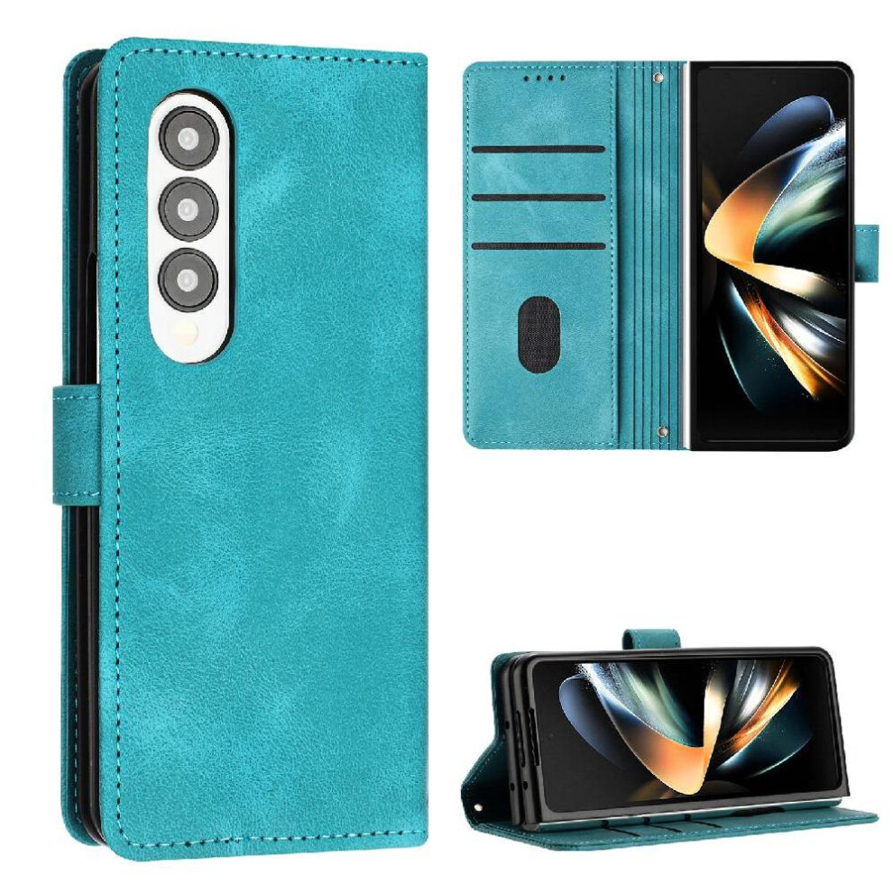 (Green) Flip Case For Samsung Galaxy Z Fold 4 5G Pu Leather Wallet Card Insertion Kickstand Green 764563079216