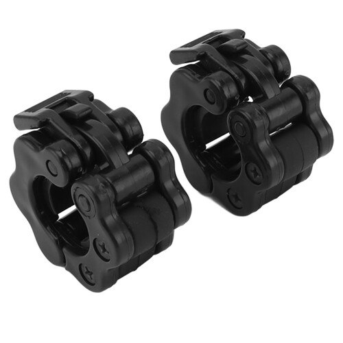 1 Pair Barbell Bar Clamps ABS Plastic Quick 2