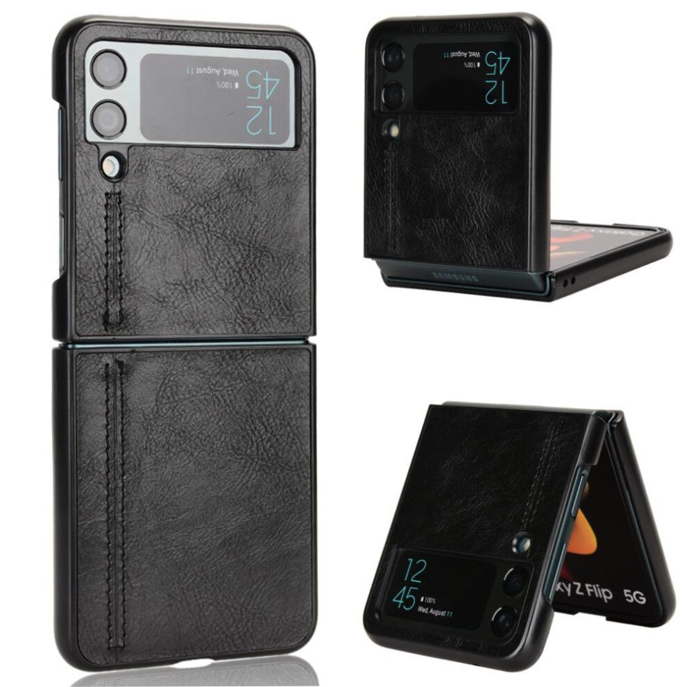 Photos - Case  Lightweight  for Samsung Galaxy Z Flip4 Shockproof Contracted Design Classic Slim Lightweigh(Black)