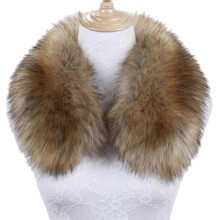 (55CM, COLOR 10) Faux Fur Collar Scarf for Women Neck Warmer Scarf Wrap