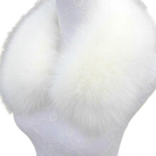 (60CM, COLOR 1) Faux Fur Collar Scarf for Women Neck Warmer Scarf Wrap