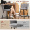 Homcom (Grey) HOMCOM Set of 2 Barstools with Petal Backrest for Kitchen Island 4