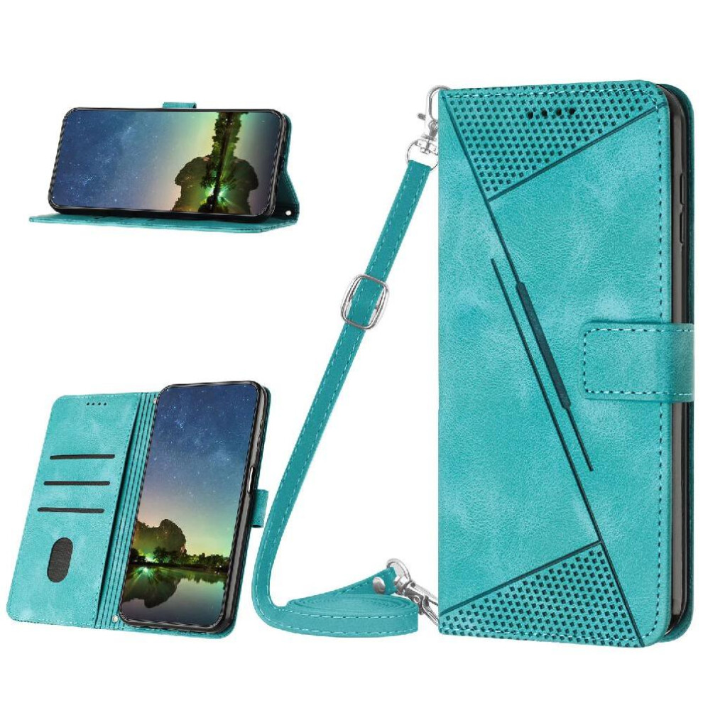 (Green) Phone Case For Samsung Galaxy Z Fold 4 5G Card Slot Leather Handbag Kickstand Detachable Lanyard Green 764563079322