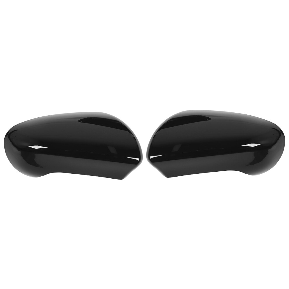 1Pair Rearview Side Mirror Cover Left Right Black 9121376745195