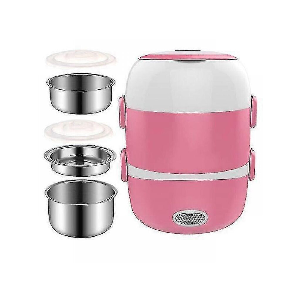 Portable electric heating lunch box stainless steel food container thermos office lunch box food ste