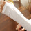 Outdoors Sun Protection Arm Sleeves White Nylon 9