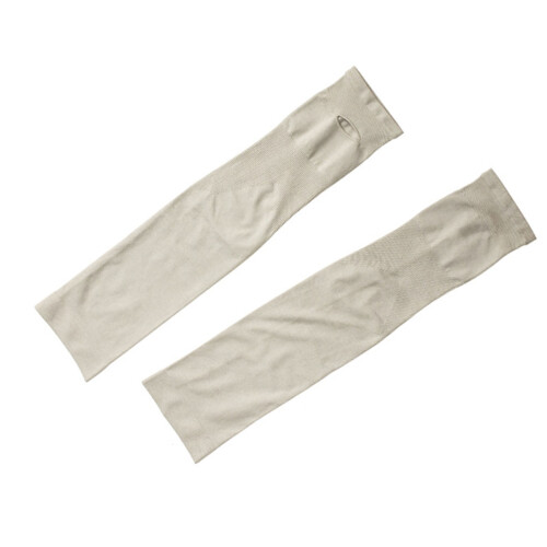 Outdoors Sun Protection Arm Sleeves White Nylon 2