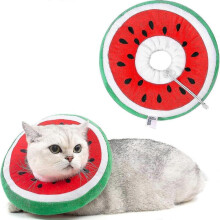 (L) Adjustable Cat Cone Collar Soft and Cute Cat Recovery Collar