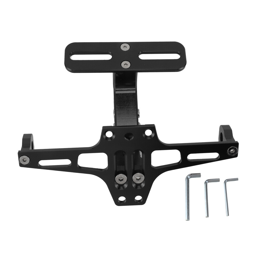 Motorcycle License Plate Bracket Cnc Aluminium Black 9121376749339