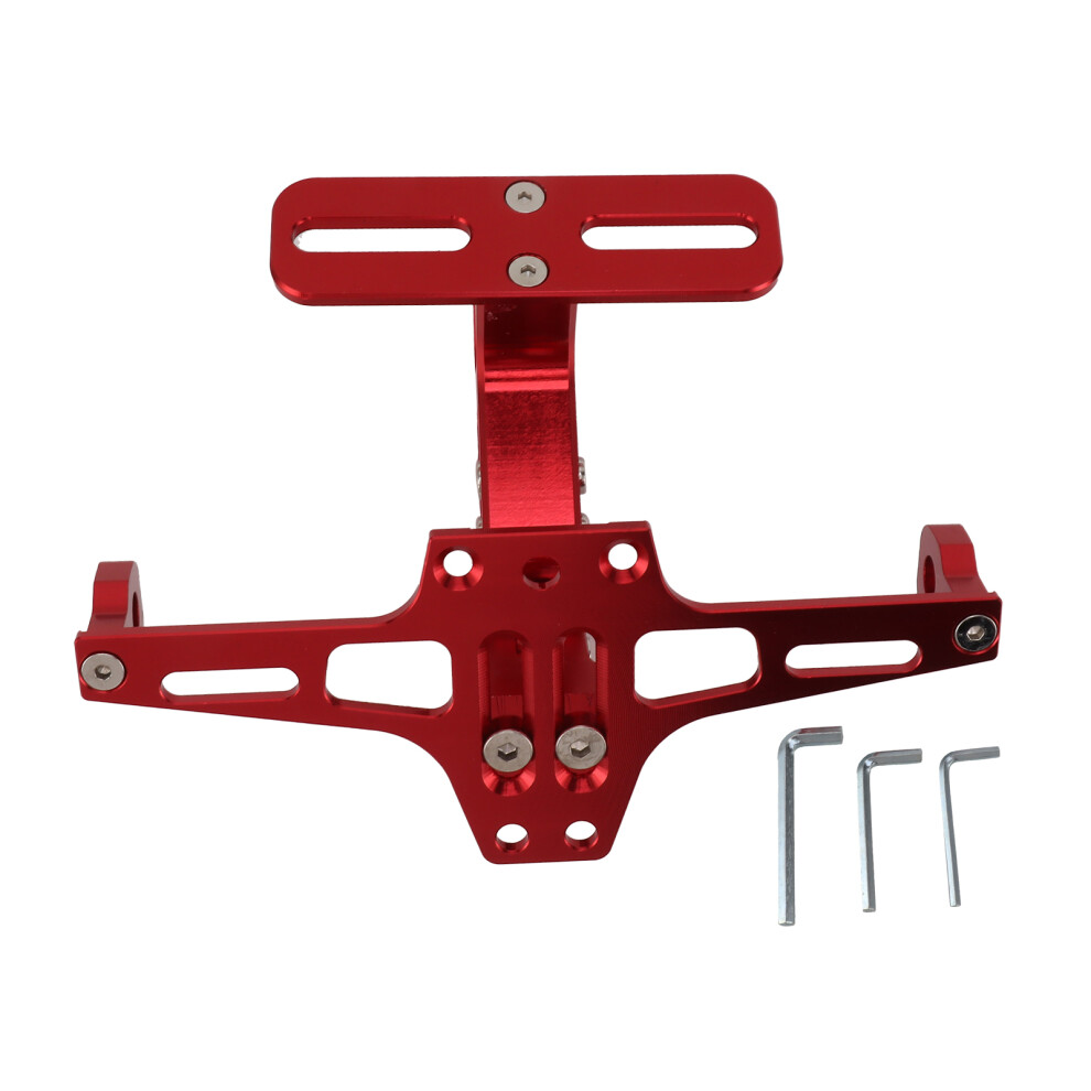 Motorcycle License Plate Bracket Cnc Aluminium Red 9121376749377