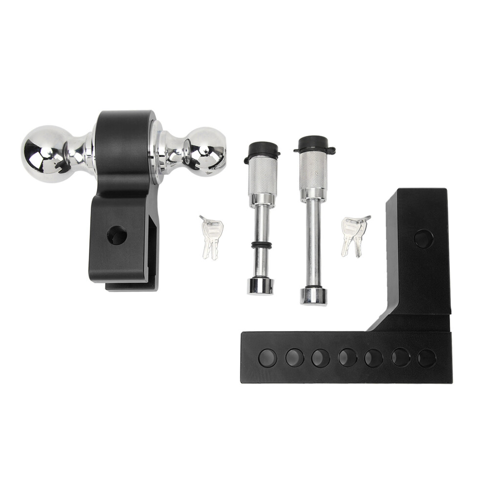 Adjustable Trailer Hitch 6In Drop Rise 12500Lbs Black 9121376749490