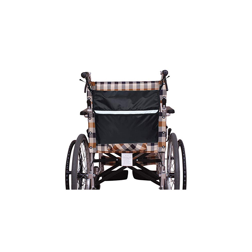Black Wheelchair Bag, Wheelchair Backpack For Back Of Chair, Storage Pouch (Black)