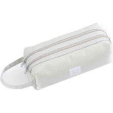 Big Capacity Pencil Case Canvas Large Storage Pouch Marker Pen Case Simple Stationery Bag School for Teens Girls Adults Student (creamy-white)