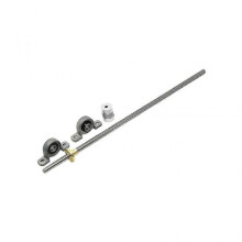T8 Threaded Rod Lead Screw with Mounted Ball Bearing + Brass Nut 200mm #2
