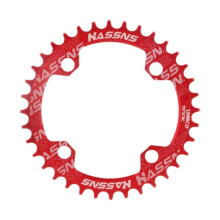 (Red) Bike Chainring 104mm BCD Modification Parts for Cycling Mountain Bike Riding Black