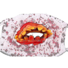 Horror Face Mouth Muffle Halloween Bloody Teeth Breathing Mask Happy Halloween Party Props Supplies