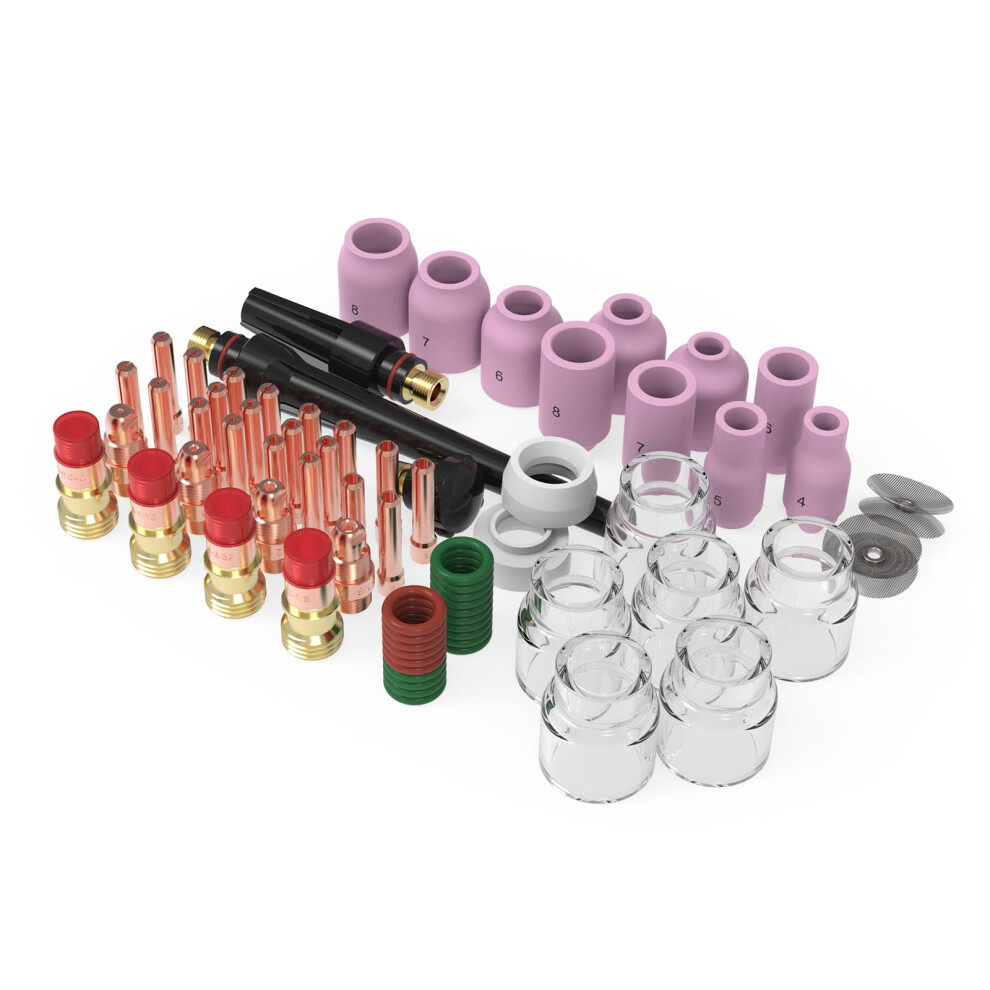 71Pcs Tig Welding Torch Stubby Gas Lens 12 Pyrex Glass Cup Kit For Wp17/18/26 477169068293