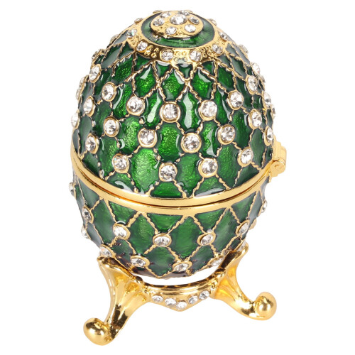 Egg Trinket Box Zinc Alloy Sparkling Rhinestone 1