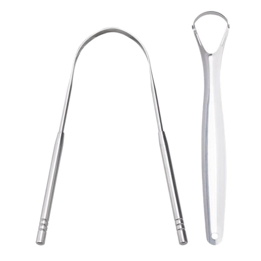 2PCS Tongue Cleaner, Tongue Scraper, Stainless Steel Tongue Cleaners,