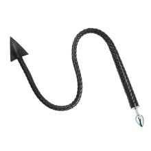 Leather Whip Anal Sex Devil Whip Tail, Metal Anal Plug, 2 in 1 Anal Sex Toys for Couples Flirt Play Fetish Cosplay