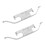 2Pcs Rear Anti Spring Brake Pads Clip 34211157046 6