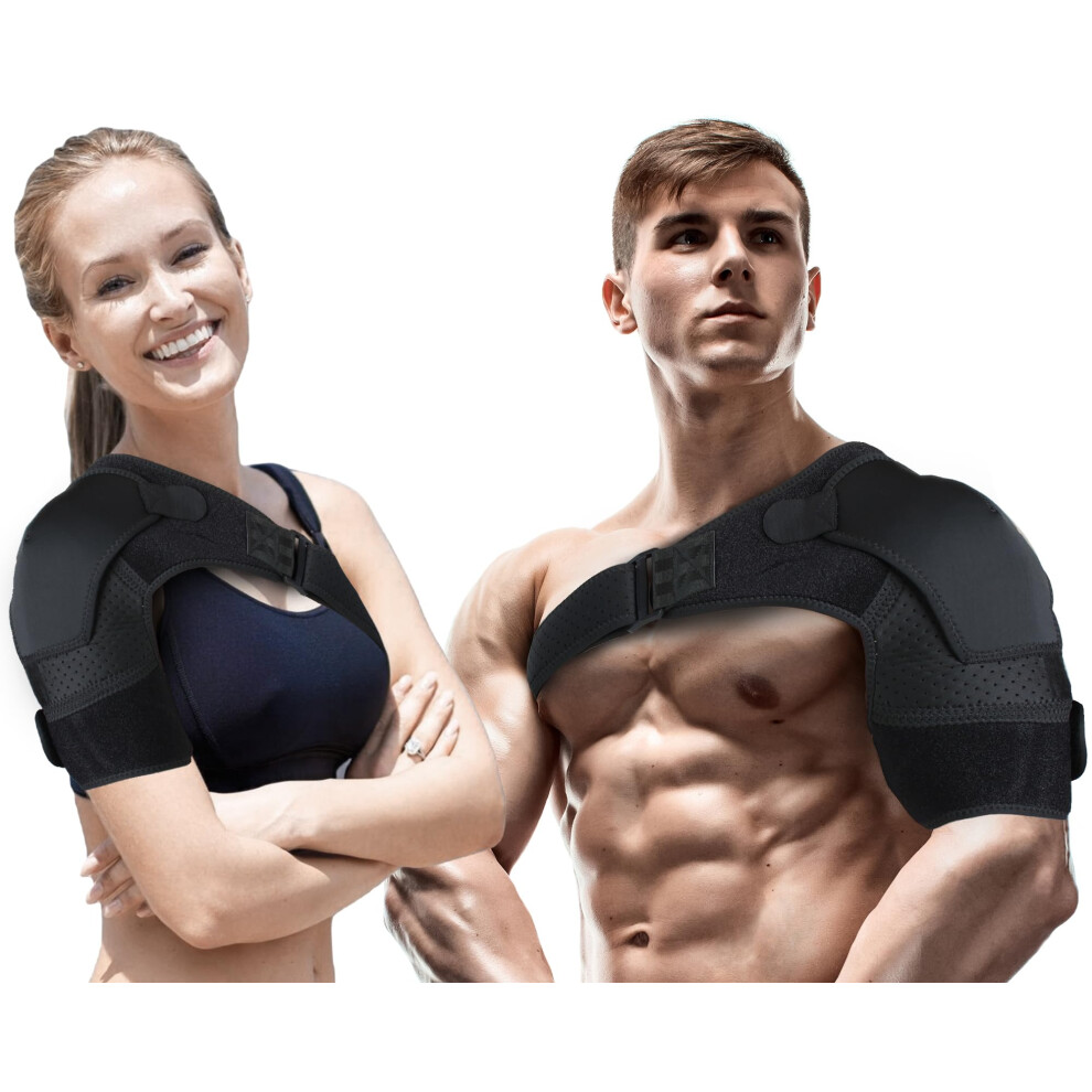Adjustable Shoulder Brace for Torn Rotator Cuff Relief, AC Joint Pain, Dislocation â Neoprene Mesh Support