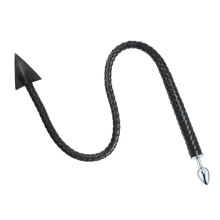 Leather Whip Anal Sex Devil Whip Tail, Metal Anal Plug, 2 in 1 Anal Sex Toys for Couples Flirt Play Fetish Cosplay