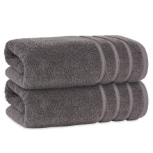(CHARCOAL GREY) Jumbo Bath Towels 2 Pack 100% Egyptian Cotton Super Soft Bath Sheets (70x140cm) Highly Absorbent Towel Set 500-GSM