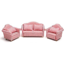 Wooden Doll House Furniture Doll House Furniture Wooden Sofa, Mini Doll House Accessories for Mini Doll House Sofa - 1/12 Scale