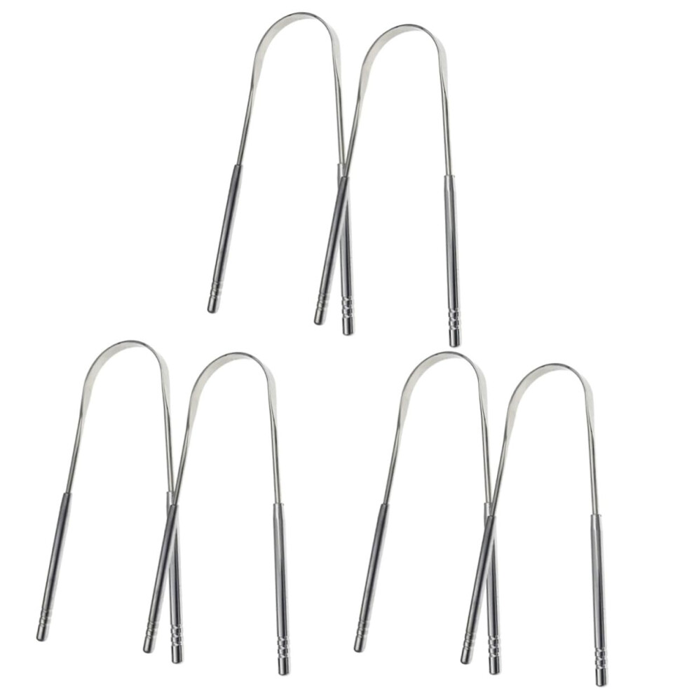 Sets Tongue Cleaning Scraper Tongue Scrapers for Adults Oral Care Stainless