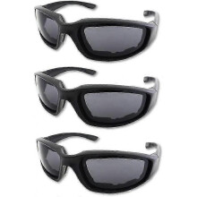 3 Pair Motorcycle Riding Glasses Padding Goggles Uv Protection Dustproof Windproof Motorcycle Sunglasses