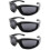 3 Pair Motorcycle Riding Glasses Padding Goggles Uv Protection Dustproof Windproof Motorcycle Sunglasses 1