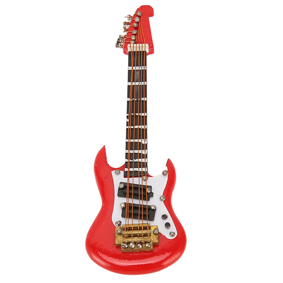 Wooden Miniature Electric Guitar Brooch Exquisite