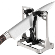 Knife Sharpener Manual Knife Sharpeners: Upgrade Made of Full Metal Bracket - Safe, Easy to Use Kitchen Tools