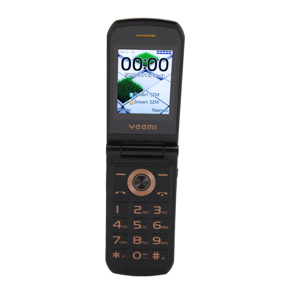 Senior Flip Phone 4800Mah Big Button 2.6" Dual Sim Gold 7671327136265