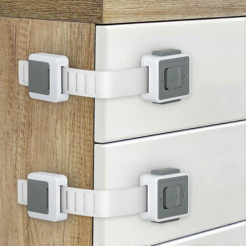 Child Safety Cupboard Locks 10 Pack Adjustable Cupboard Locks