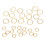 30pcs Hexagonal Knitting Stitch Markers Plating 4