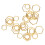 30pcs Hexagonal Knitting Stitch Markers Plating 5