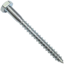 Lot of 50 - Wood screws - Lag screw - Hexagonal head - 6 sides - M6x60mm - Steel-Zinc-plated - DIN571 - Metal - DIY
