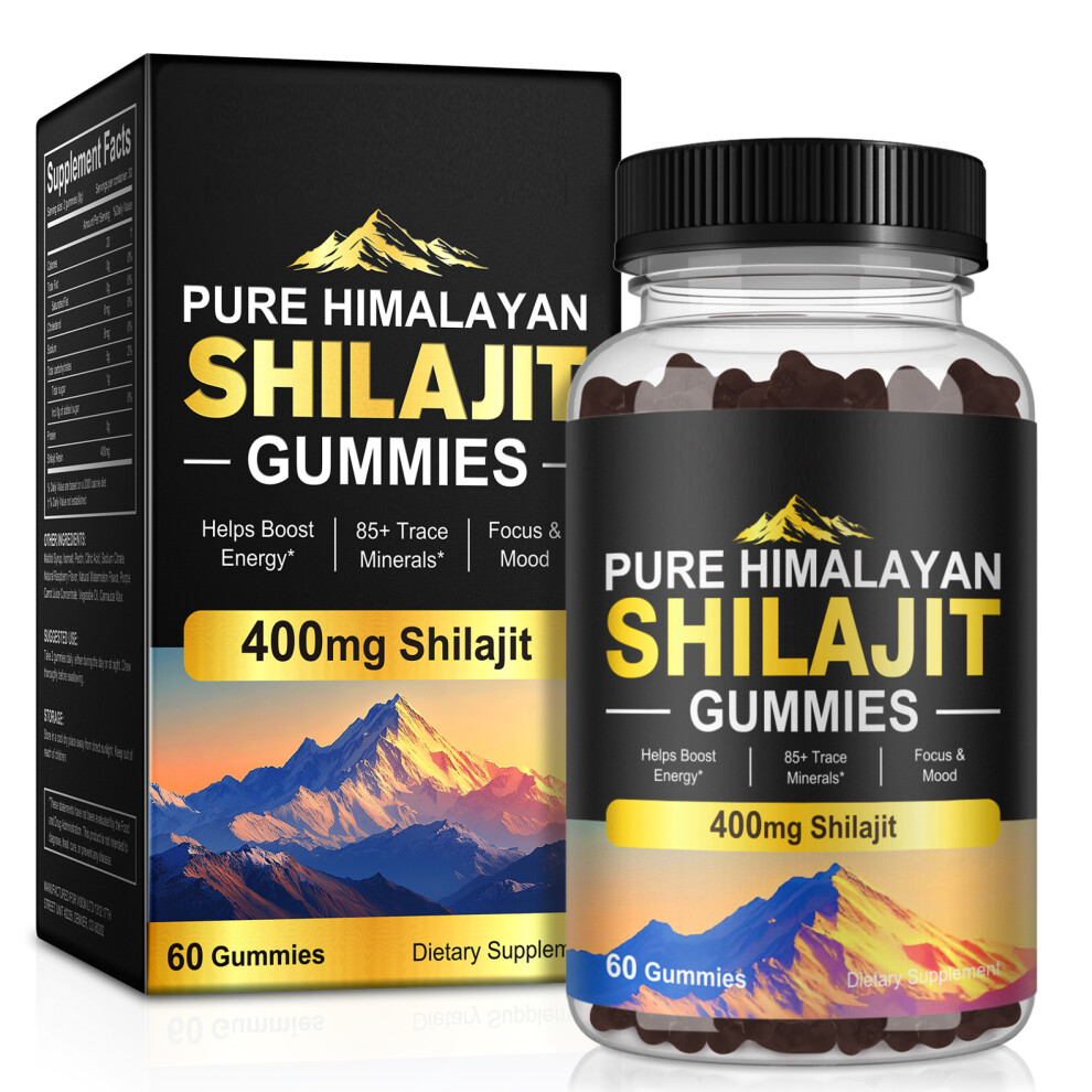 Jyw Pure Himalayan Shilajit Gummies 400Mg Energy, Focus & Mood 60 Gummies