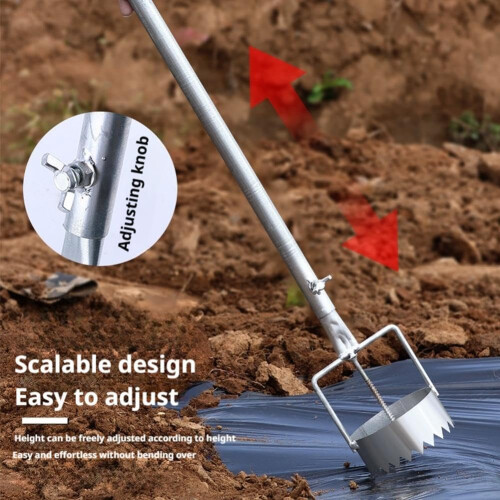 Bulb Planters Sod Remover Multipurpose, Mulch Film Hole Puncher, Adjustable  Retractable 1