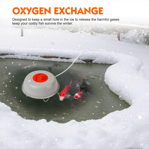 1000W Floating Pond Heater Thermostatic Outdoor Fish Pond De Icer With Auto Heating  Shut Off Function 1
