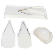 (White) For Swissmar Borner V-Power Mandoline V7000 Multipurpose Stainless Steel V-shaped Blade (BPA Free, No FDA)