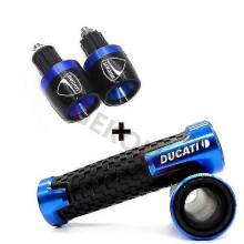 (Blue-C) For Ducati Monster 696 795 796 797 821 937 S2r 800 Motorcycle Accessories Aluminium Cnc Hand Grips Handle Bar End Cap