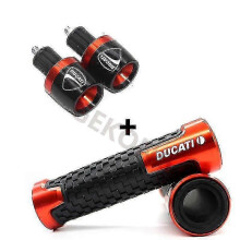 (orange-C) For Ducati Monster 696 795 796 797 821 937 S2r 800 Motorcycle Accessories Aluminium Cnc Hand Grips Handle Bar End Cap