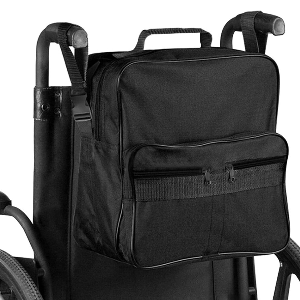 Wheelchair Bag, Wheelchair Pouch Bag with, Multi Layer Backpack Storage Bag, for Wheelchair and Rollator